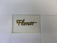 02.23.30 VOORSPATBORD : FLORETT   L=80MM       KLEUR:GOUD